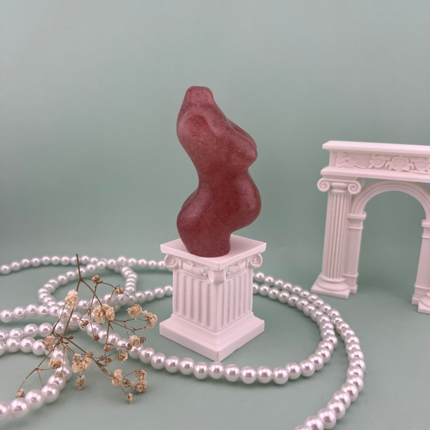 Strawberry Quartz Goddess Body with Baby Bump