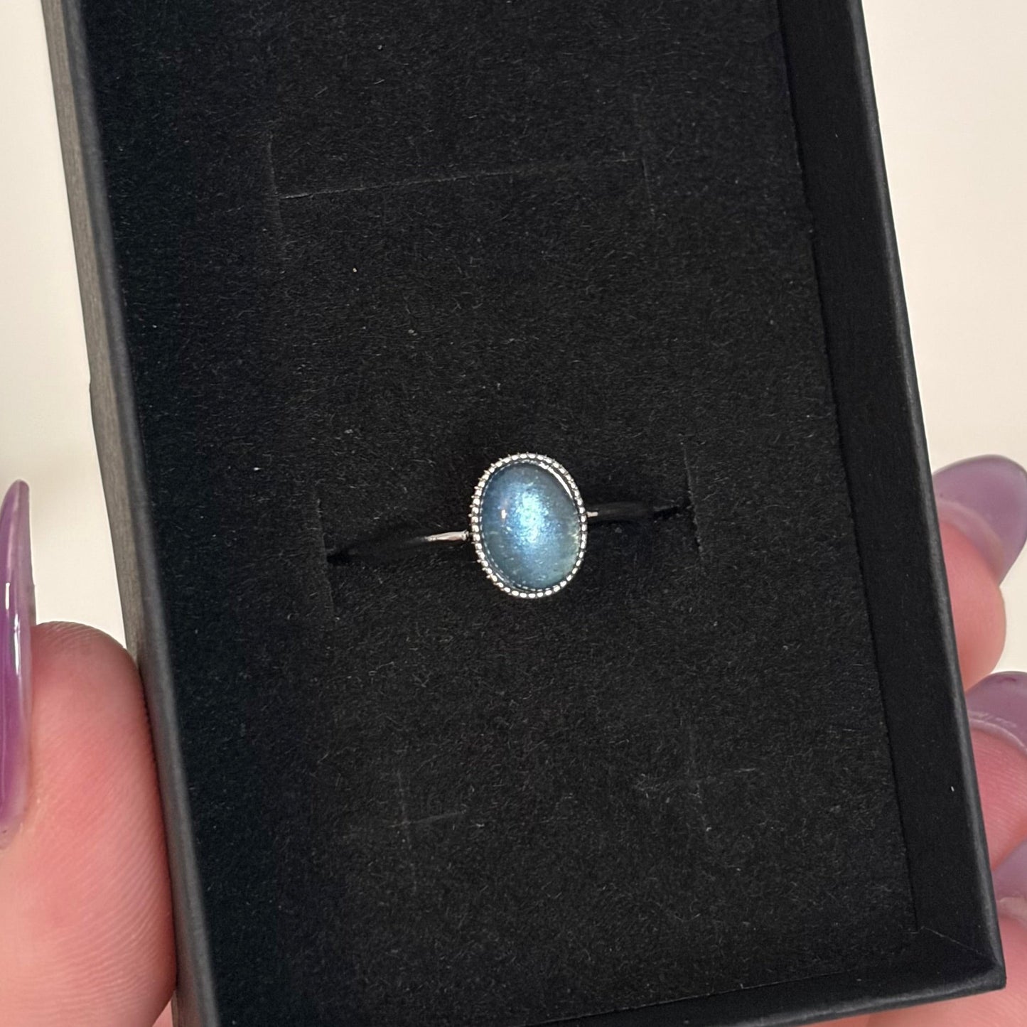 Aquamarine Ring (Copper Plated)