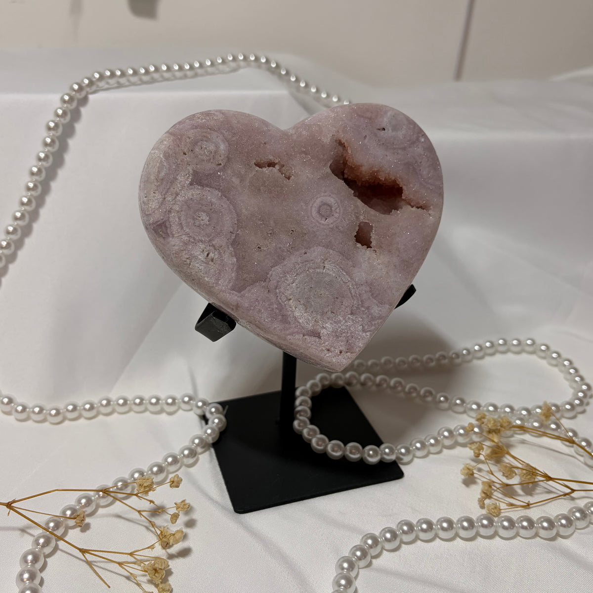 Pink Amethyst Heart - Piece A