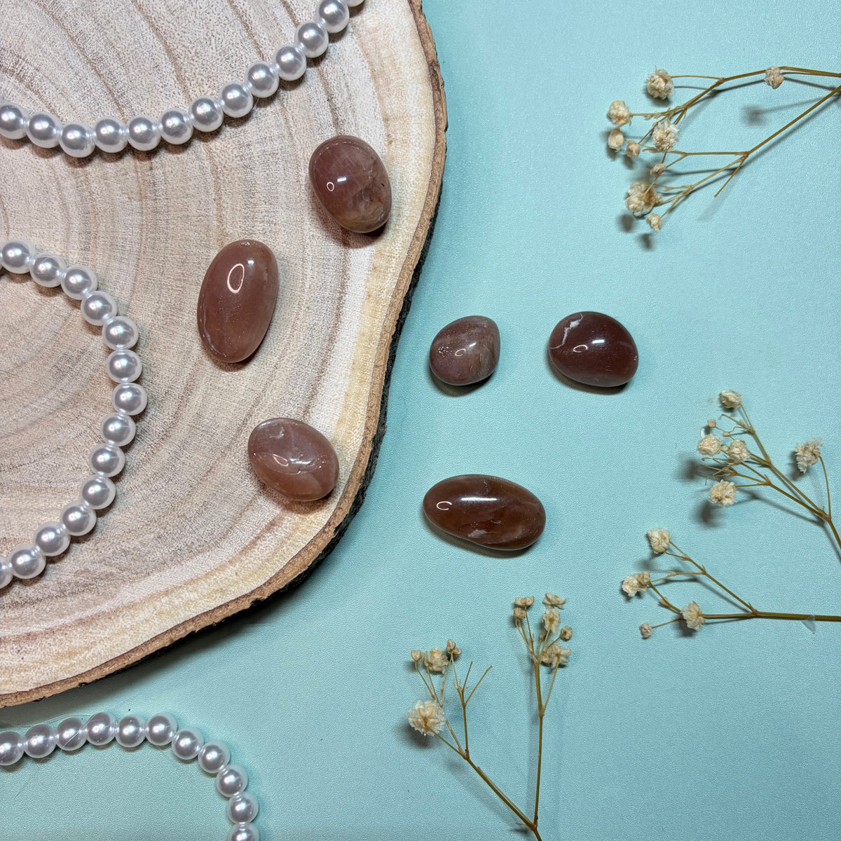 Peach Moonstone Tumbles