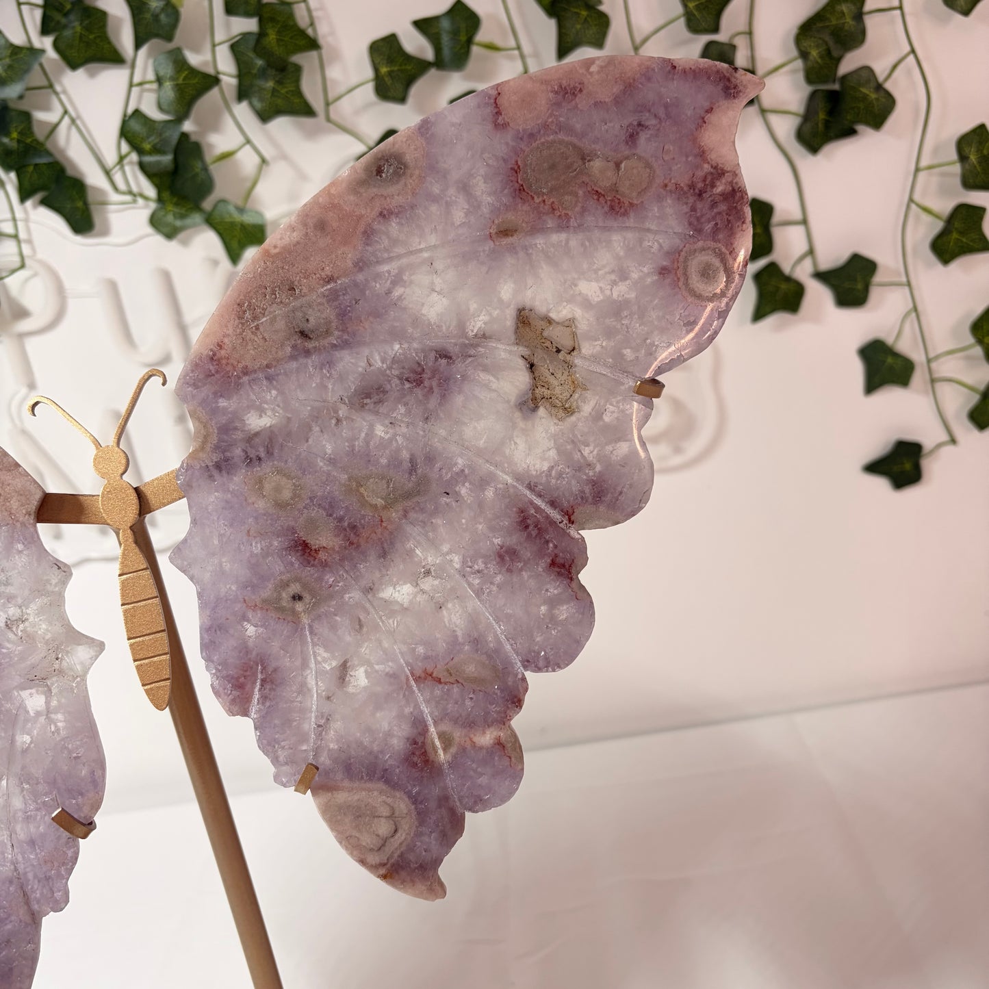 Pink Amethyst Butterfly Wings XL Size