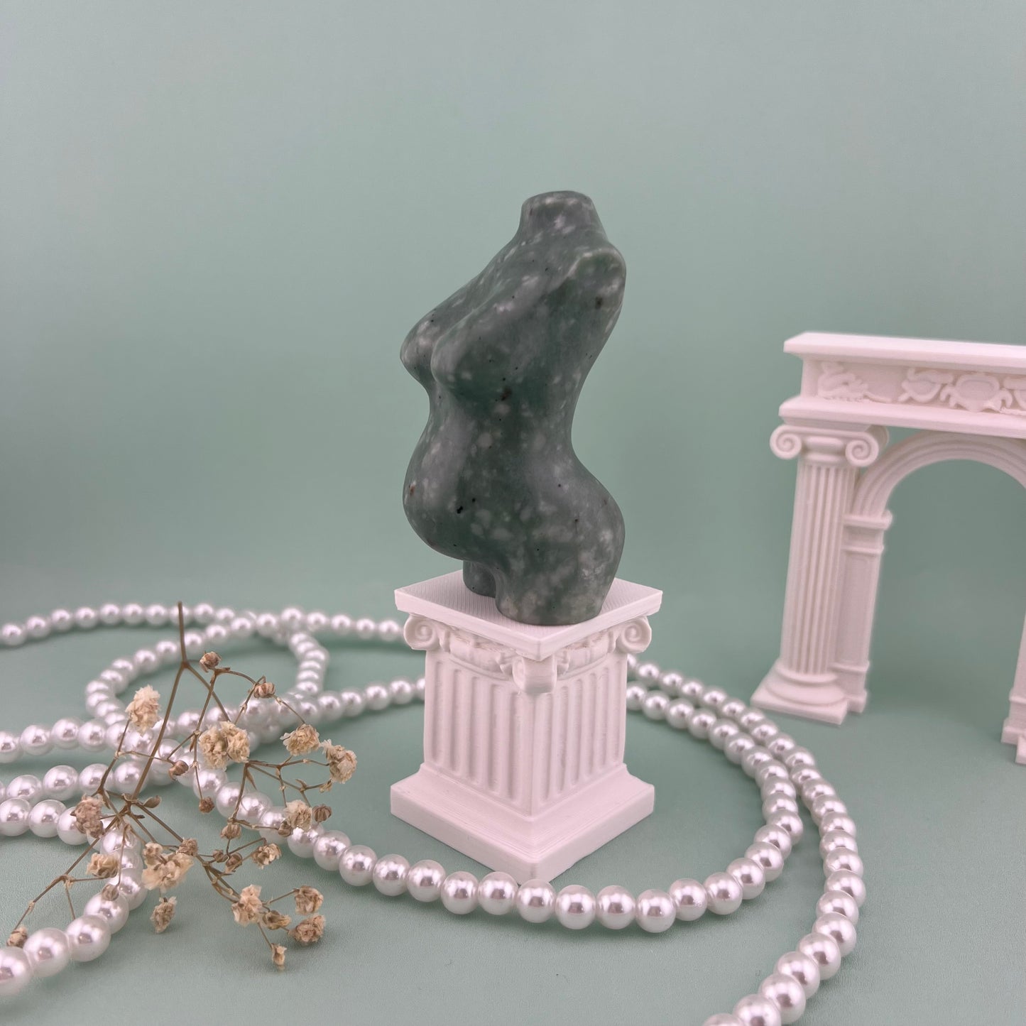 Green Jade Goddess Body with Baby Bump