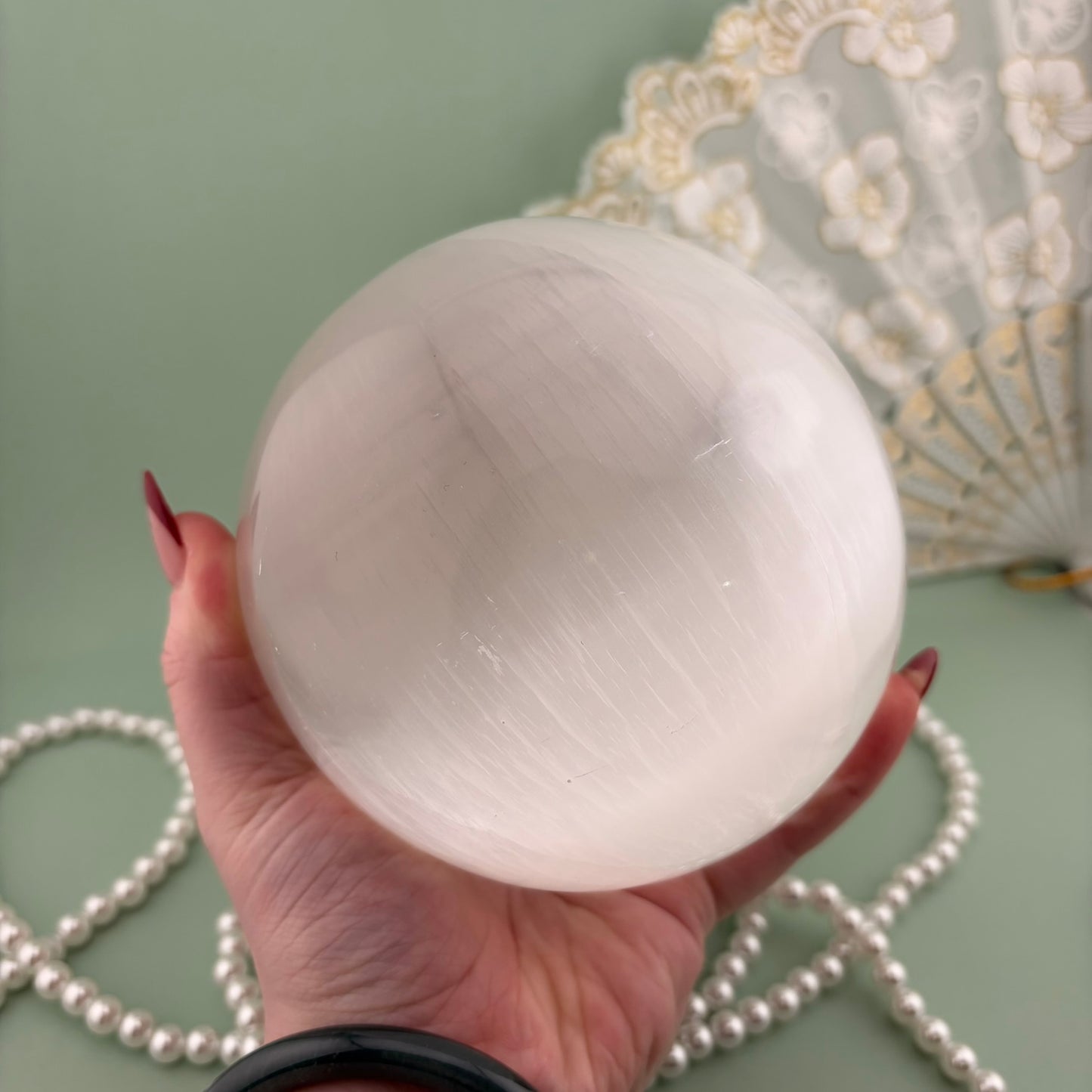 XL Satin Spar Sphere