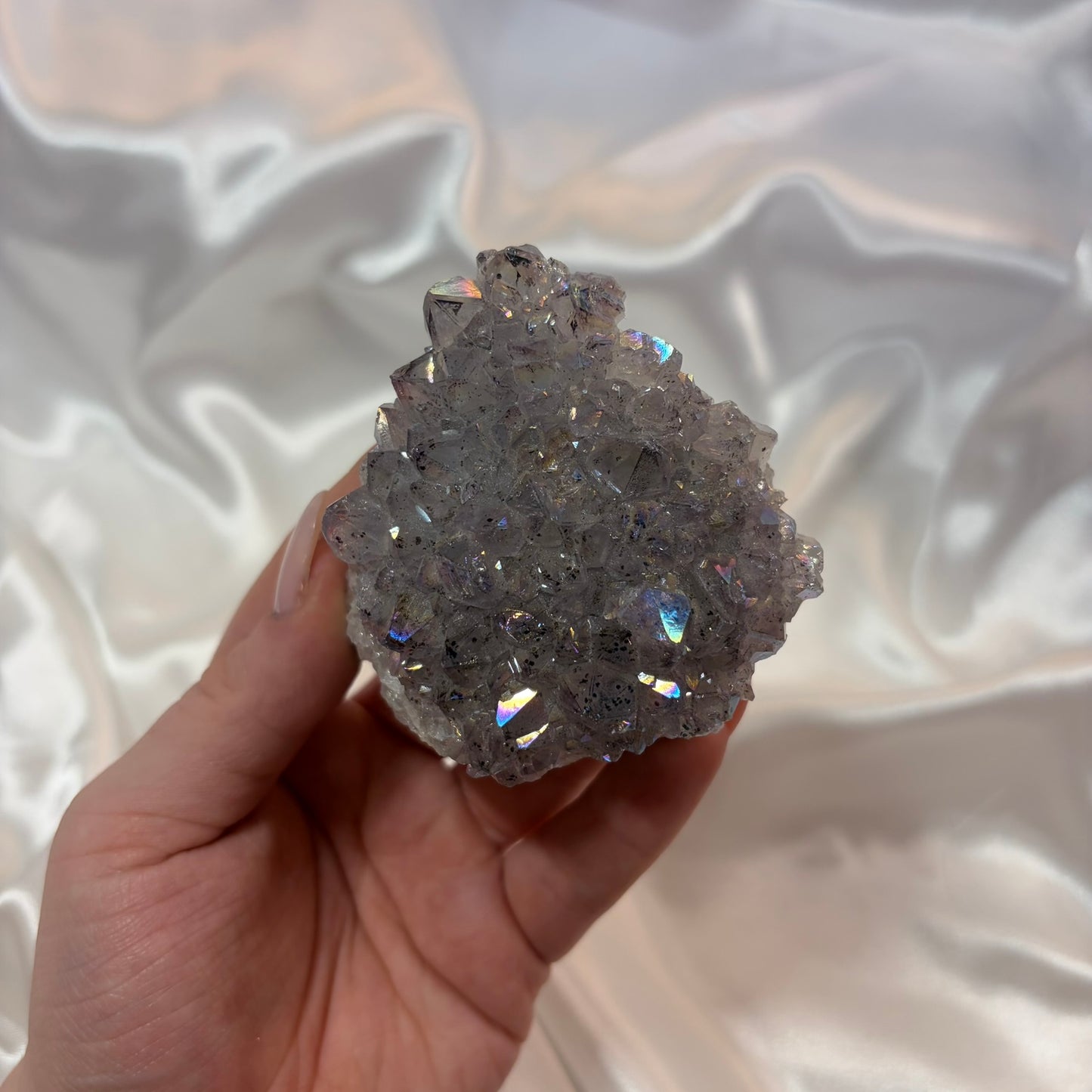 Titanium Aura Amethyst Cluster B
