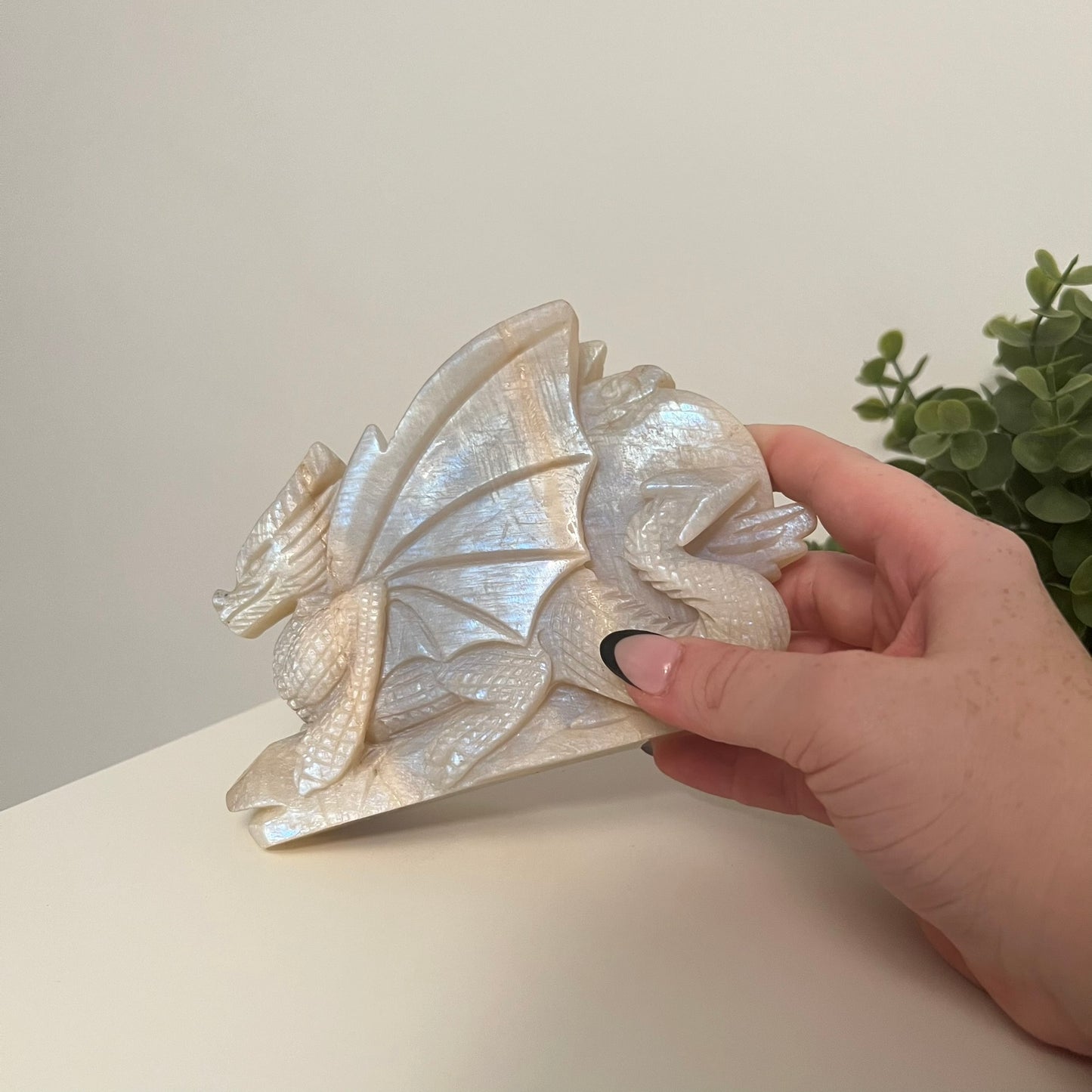 Moonstone Dragon Carving