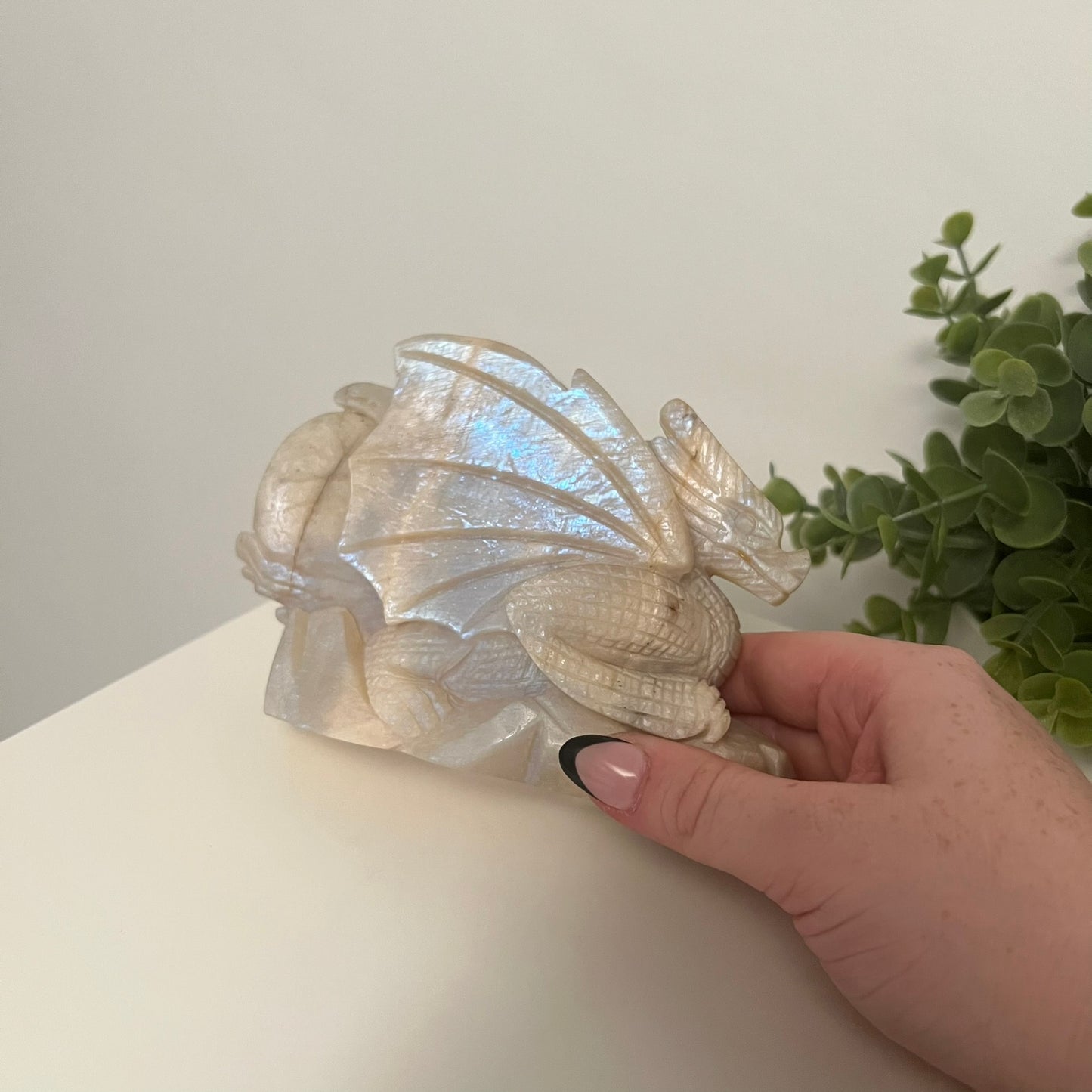 Moonstone Dragon Carving