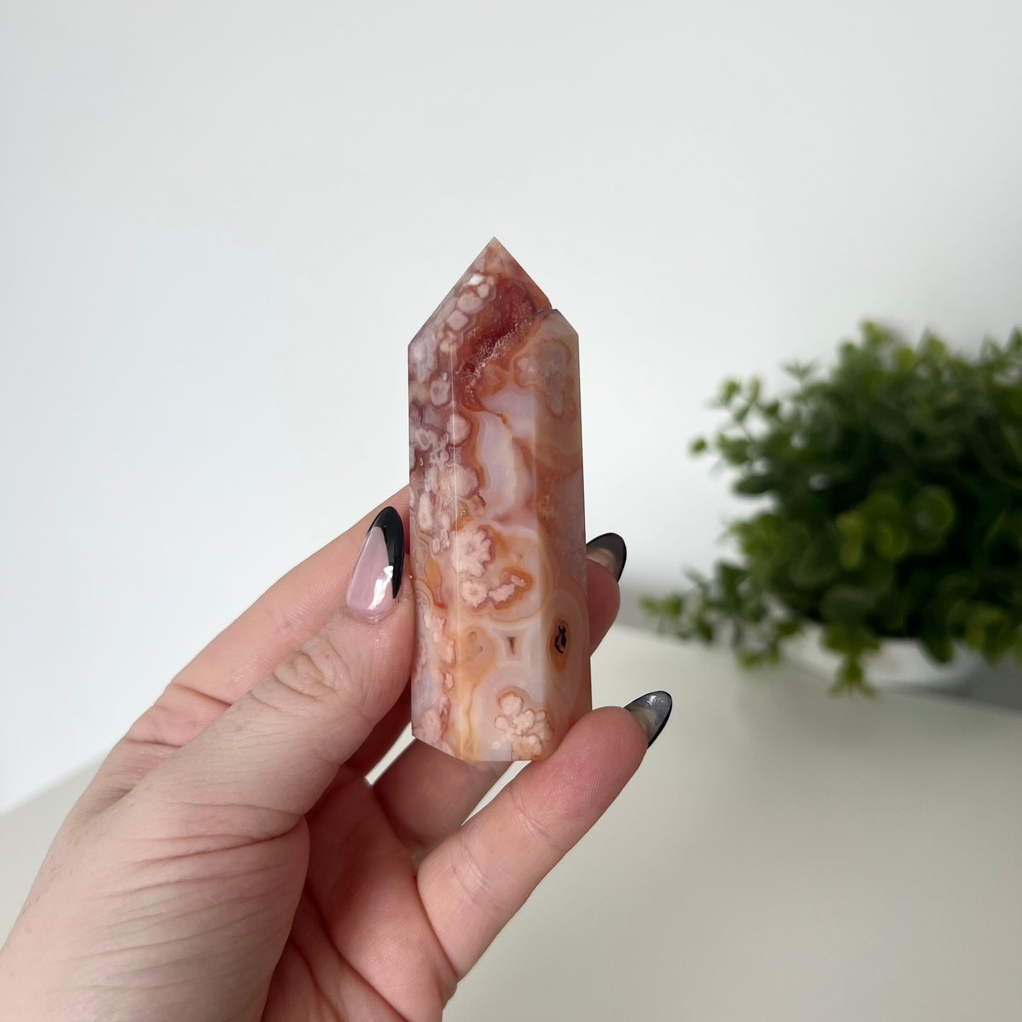 Carnelian Flower Agate Towers | PureZen Minerals | Crystal Towers | Spiritual Healing | Decorative Ornament