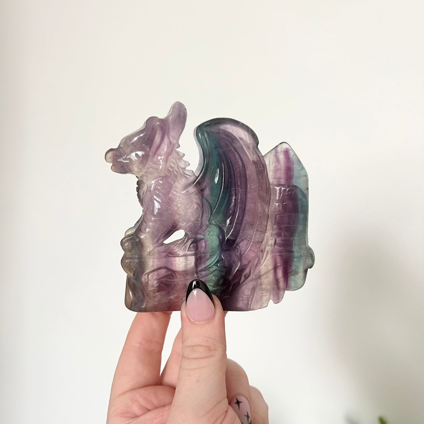 Fluorite Dragon Carving