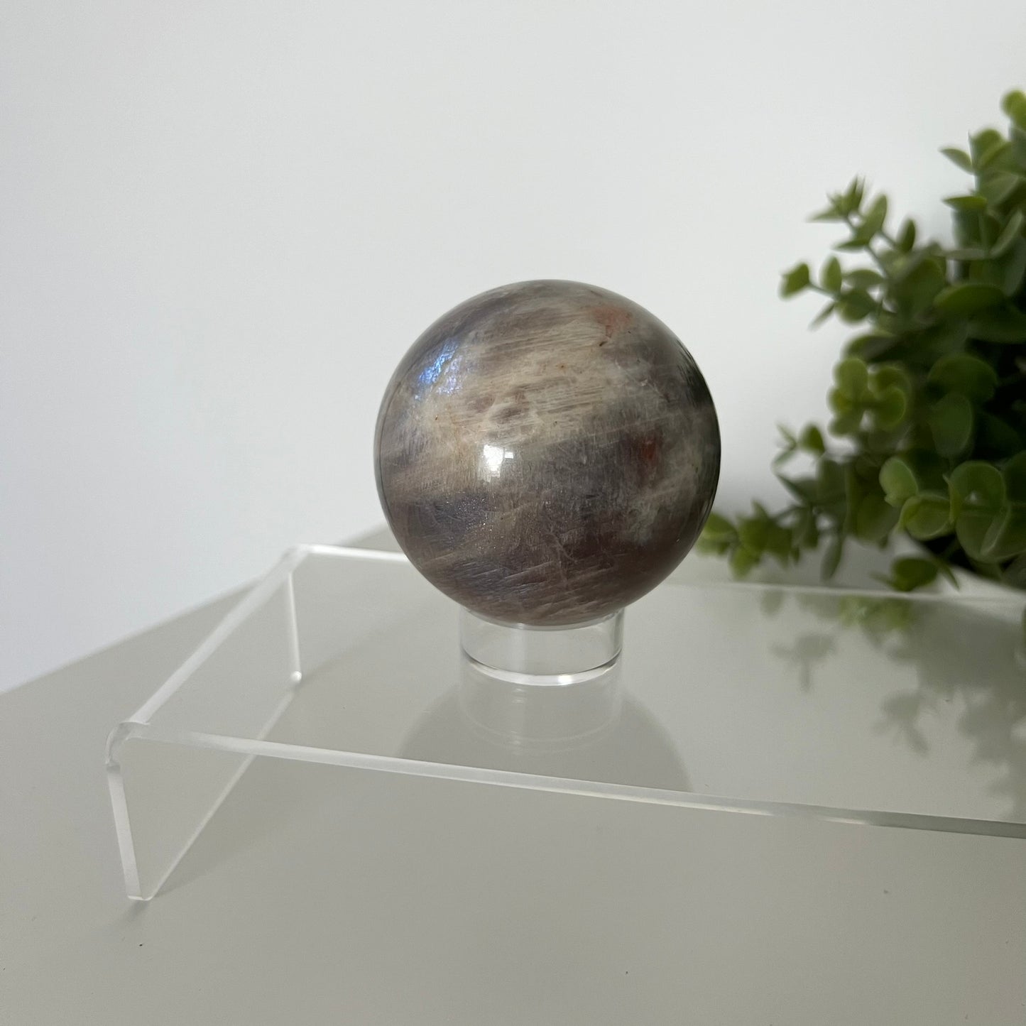 Moonstone Sphere with Sunstone