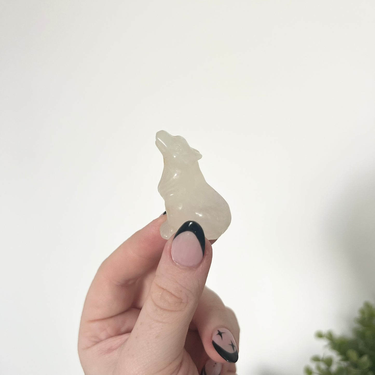 Various Wolf Crystal Carvings