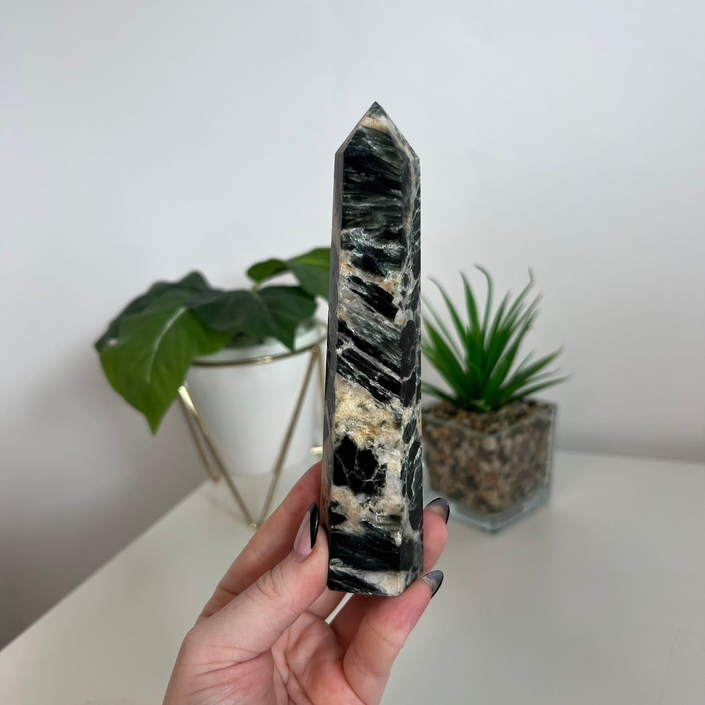 Seraphinite with Sunstone Tower A