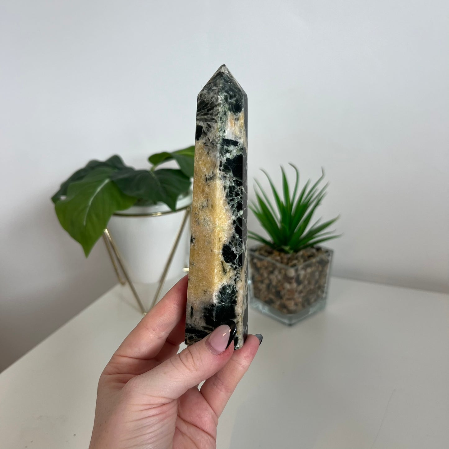 Seraphinite with Sunstone Tower A