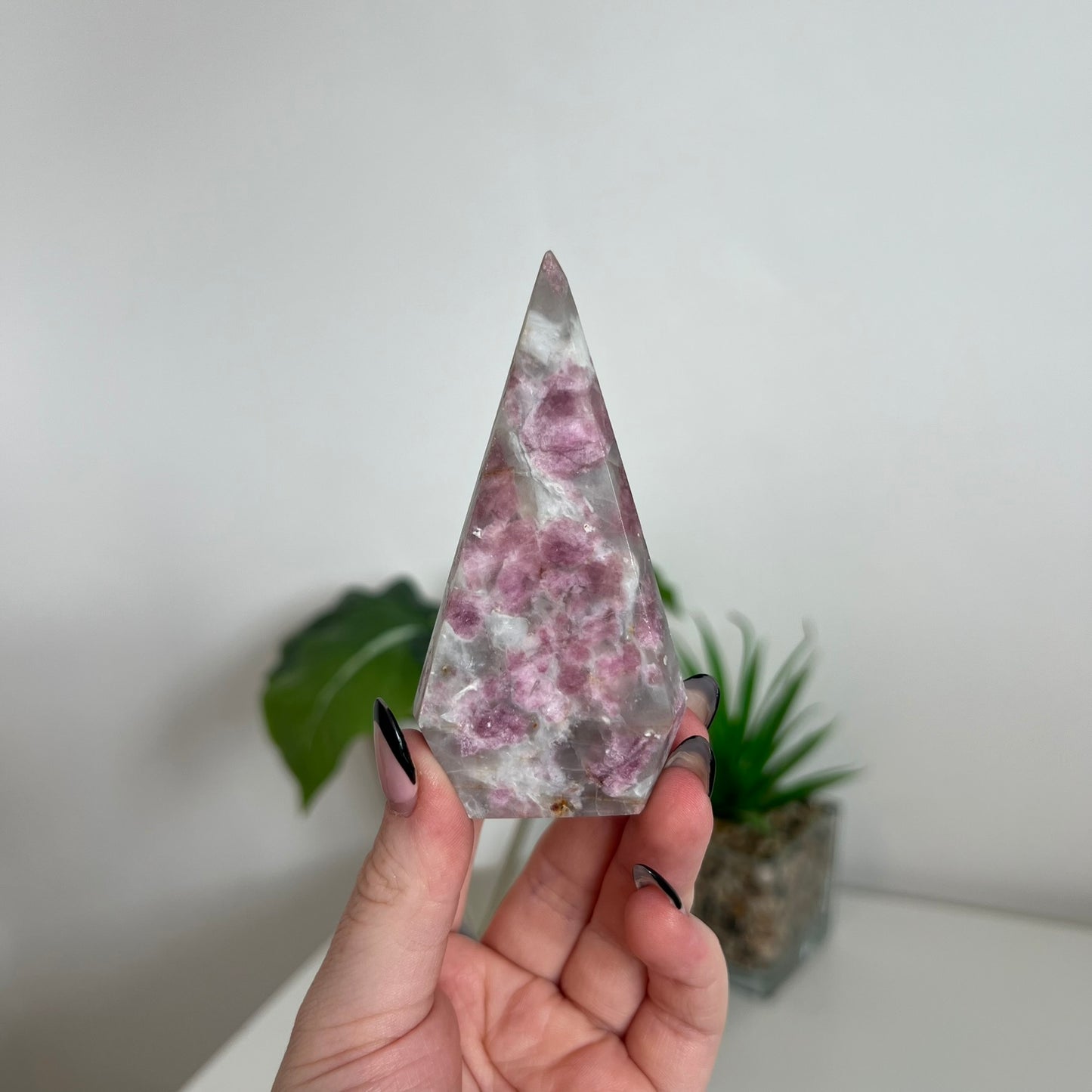 Pink Tourmaline Diamond Tower