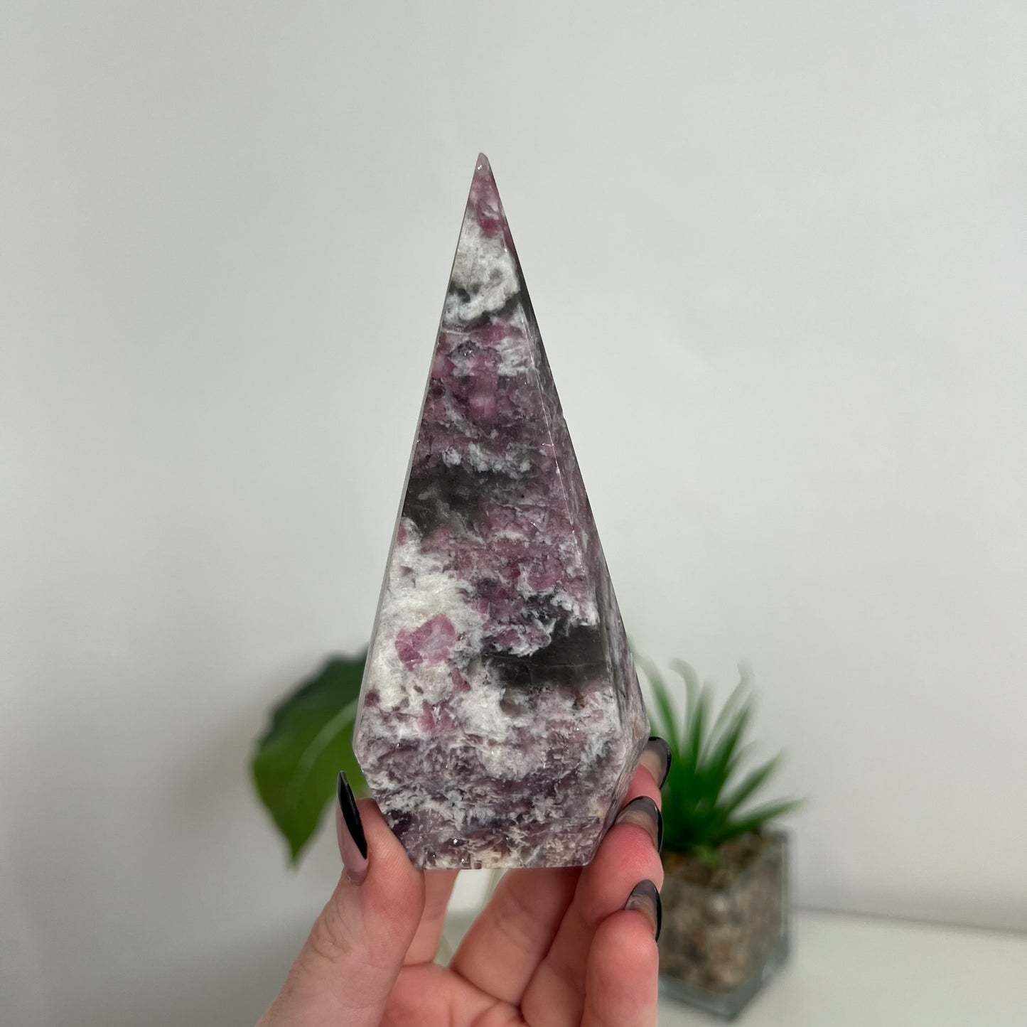 Pink Tourmaline Diamond Tower