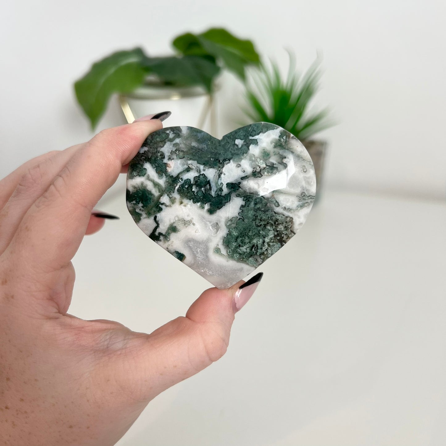 Moss Agate Heart