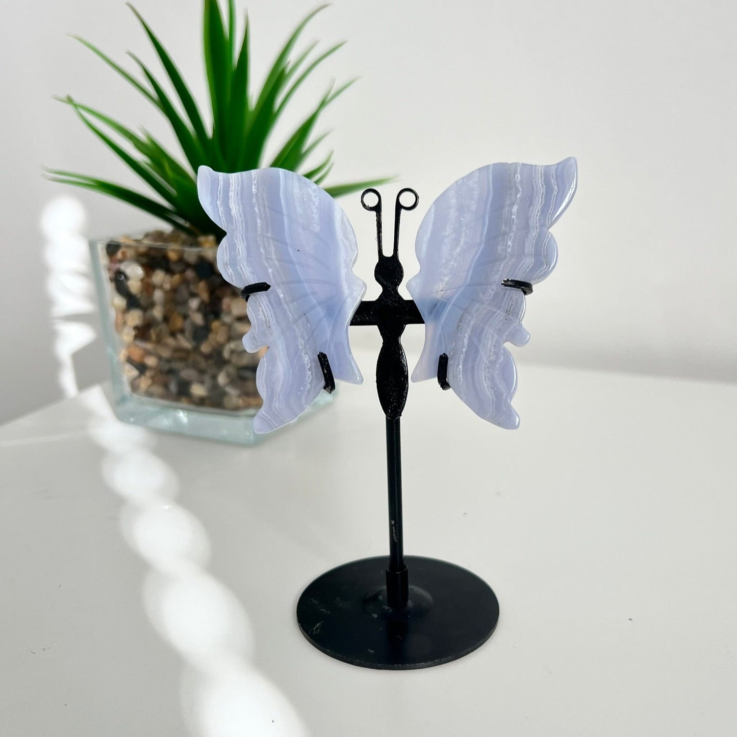 Blue Lace Agate Butterfly Wings