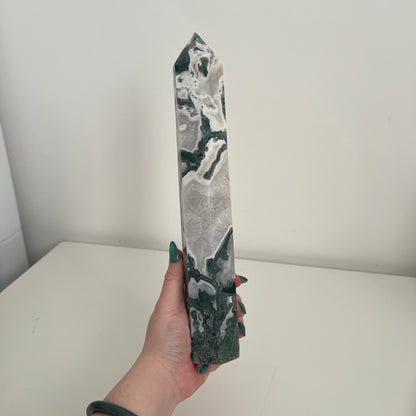 Statement Moss Agate Tower – Piece A from PureZen Minerals, view 3