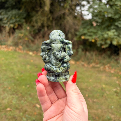 Serpentine Ganesh Carving – 7cm