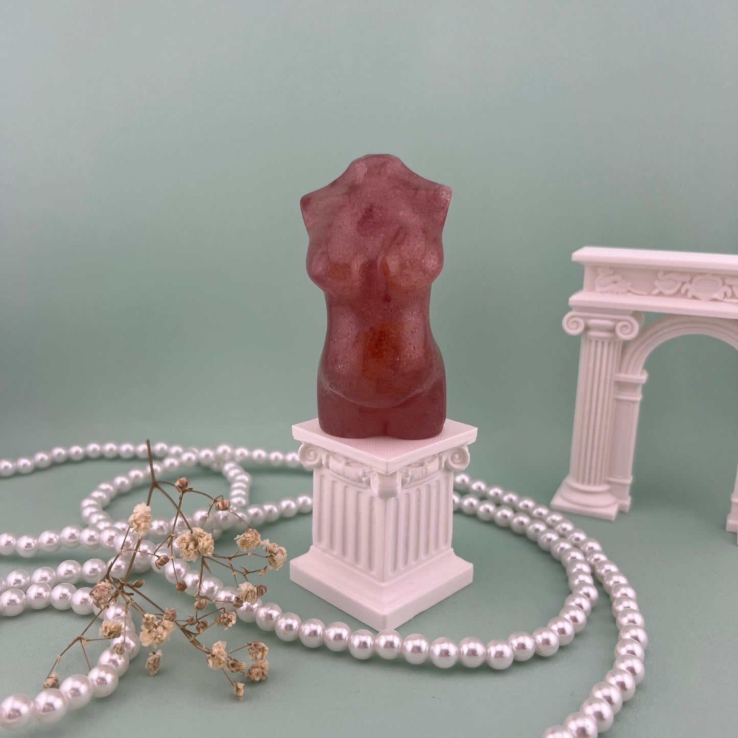 Strawberry Quartz Goddess Body with Baby Bump