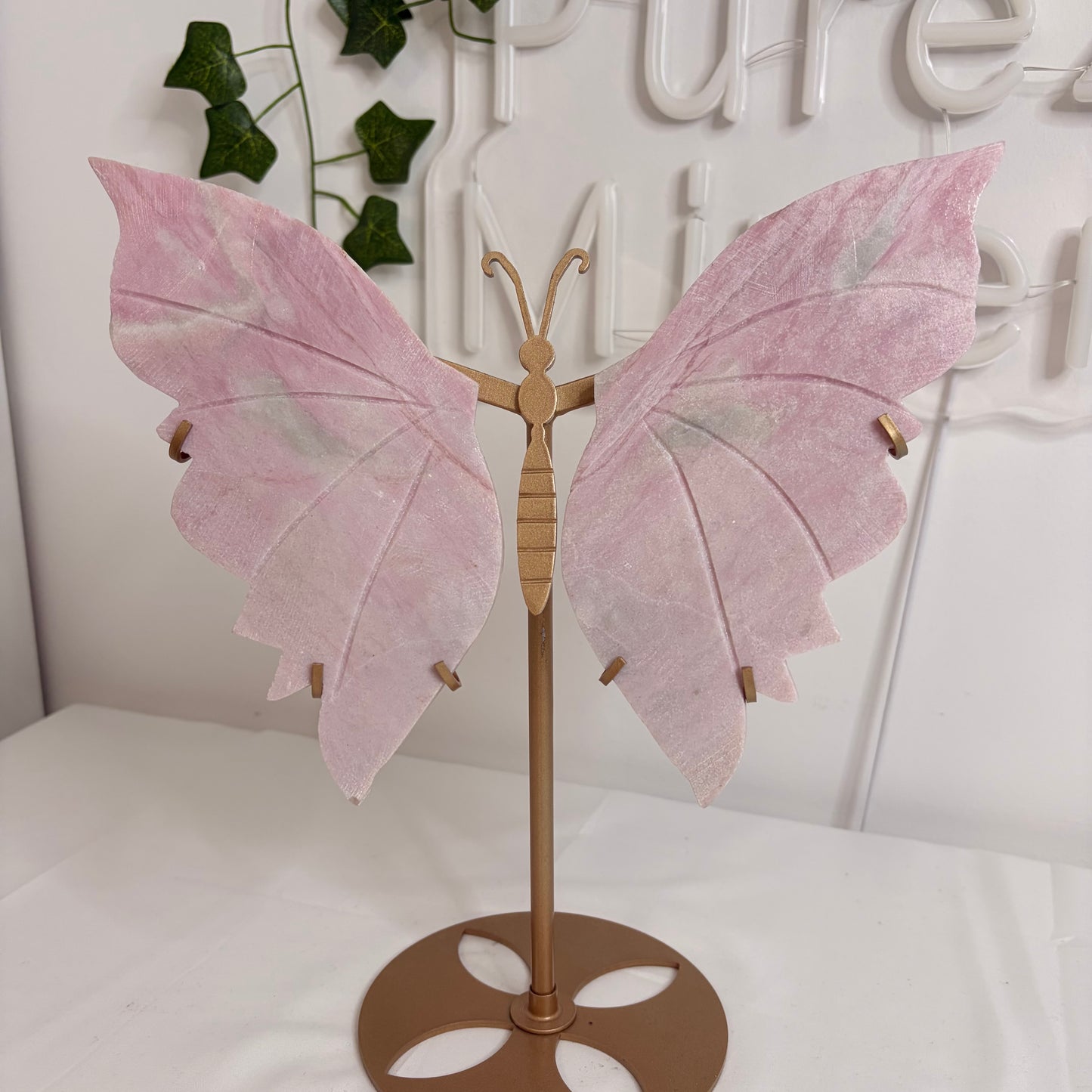 Pink Opal Butterfly Wings