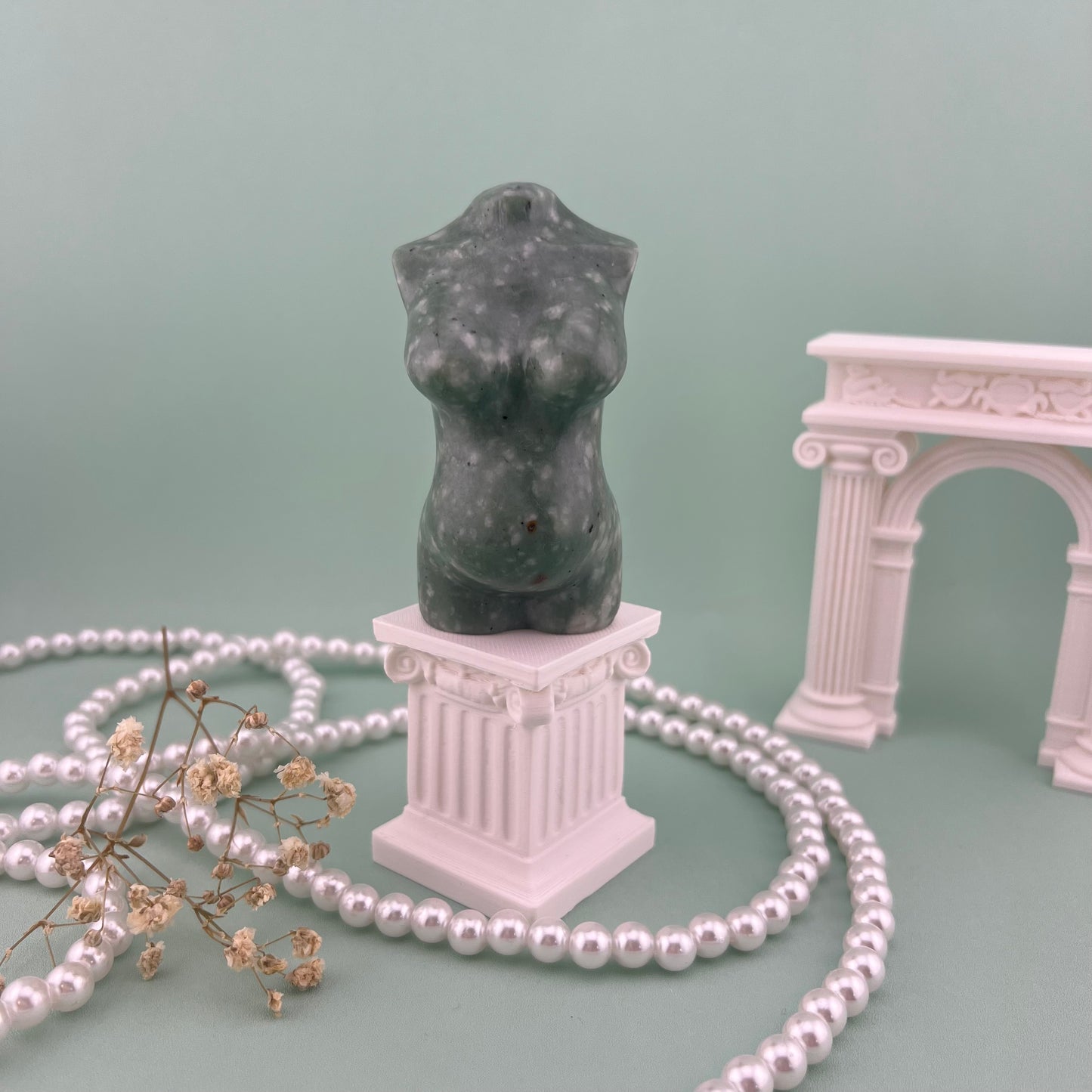 Green Jade Goddess Body with Baby Bump