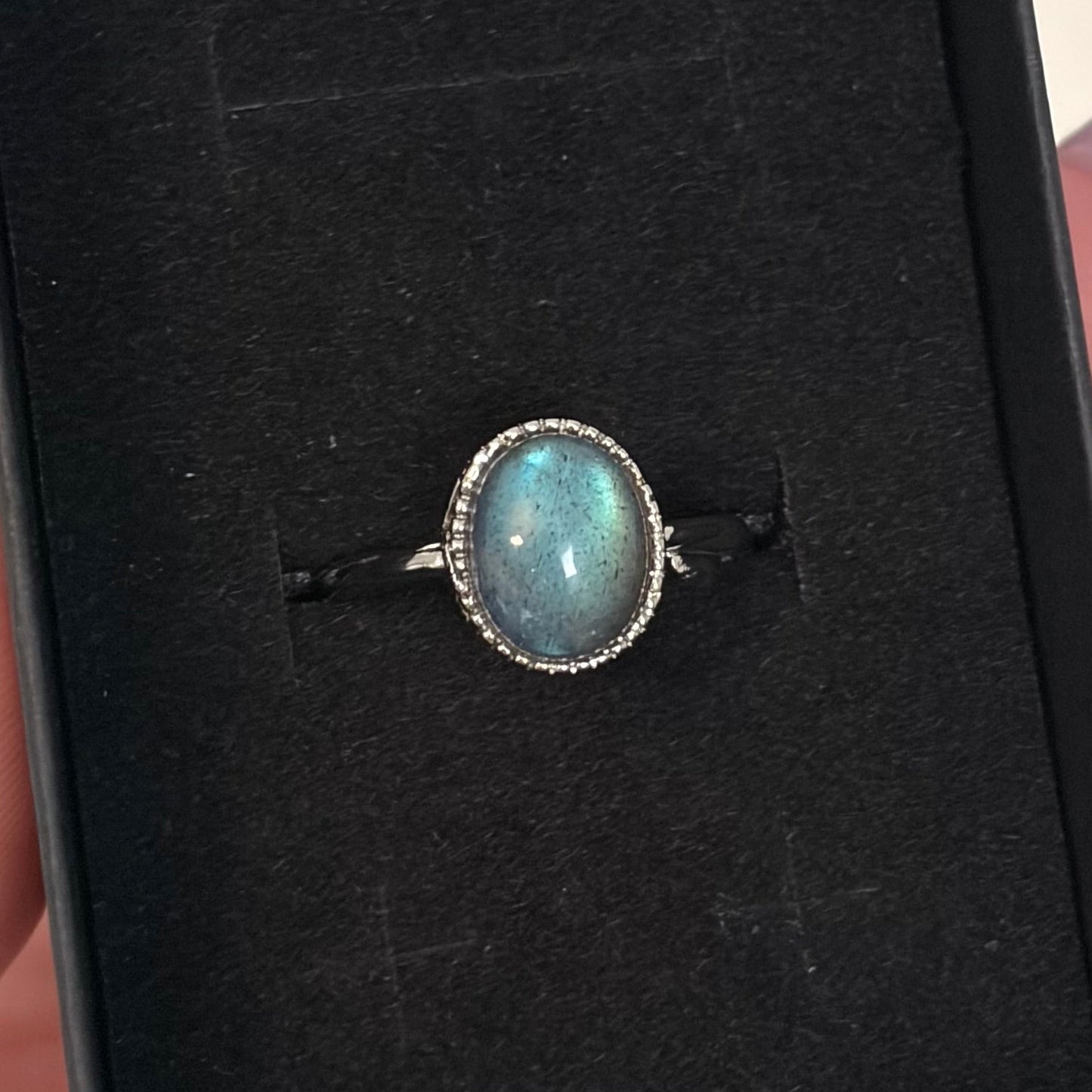 Labradsorite Ring (Copper Plated)