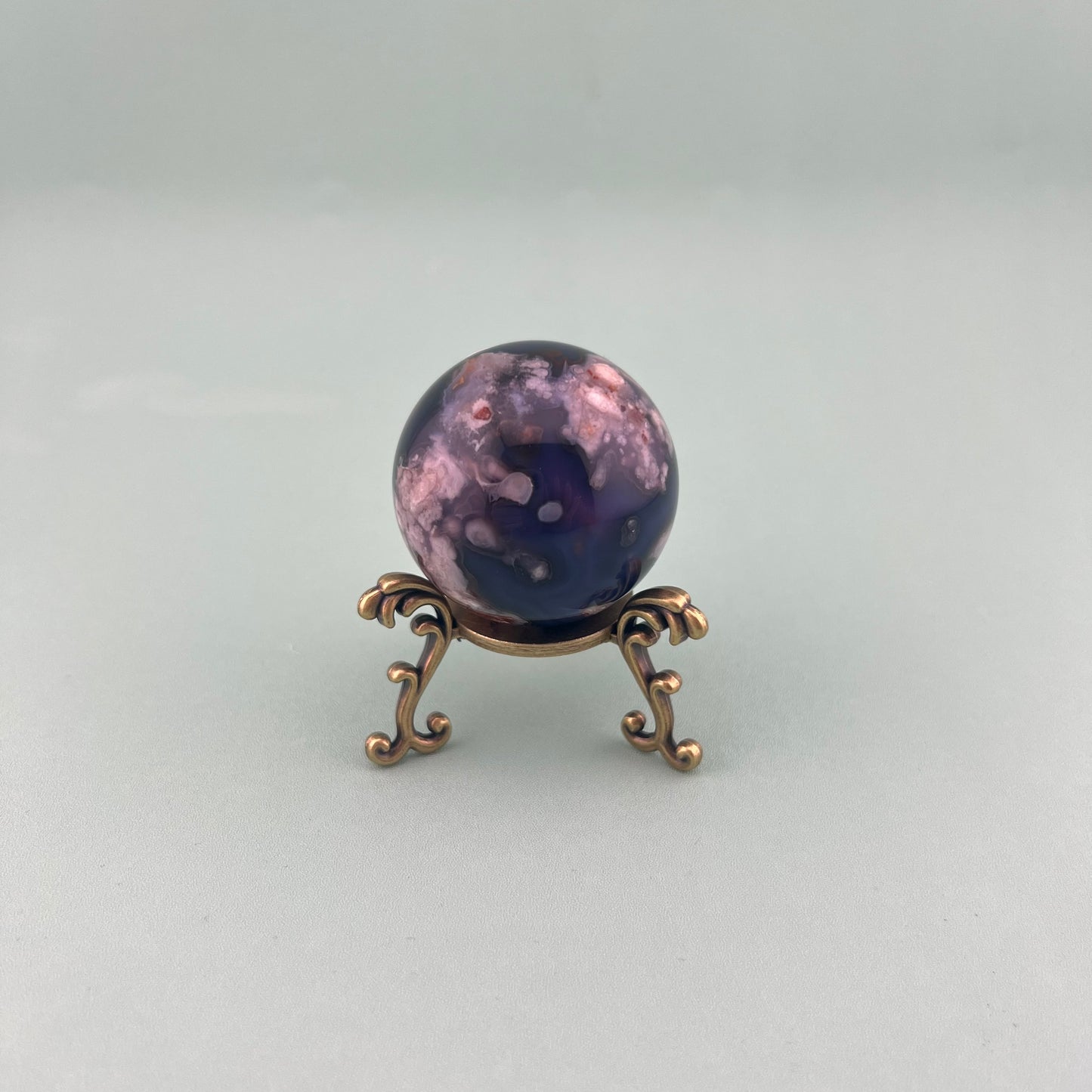 Blue Flower Agate Spheres