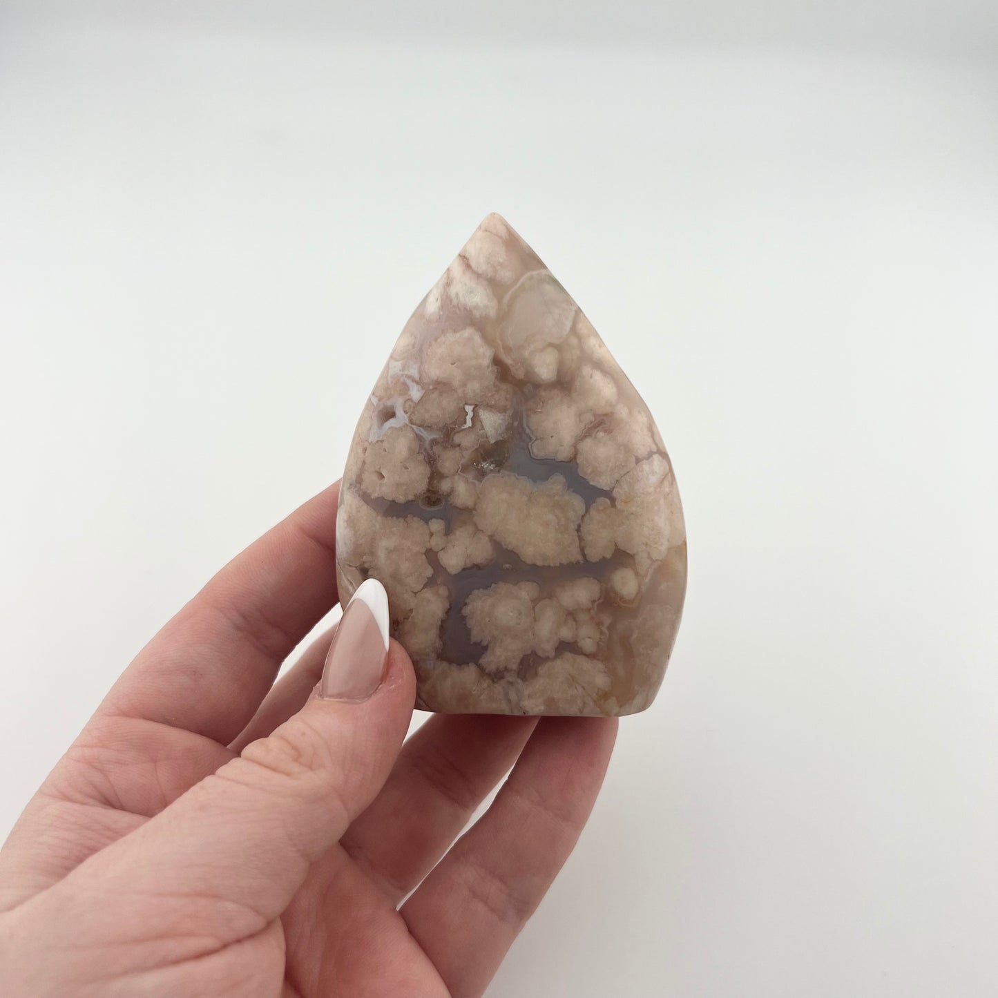 Flower Agate Teardrop