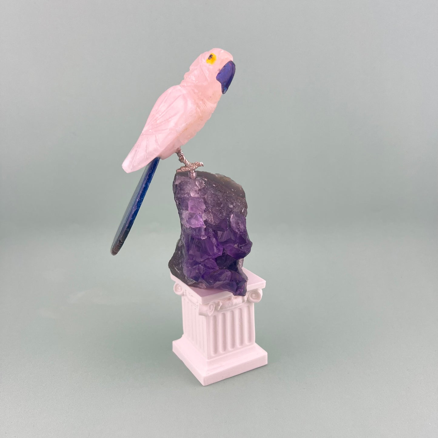 Amethyst Specimens with Parrots