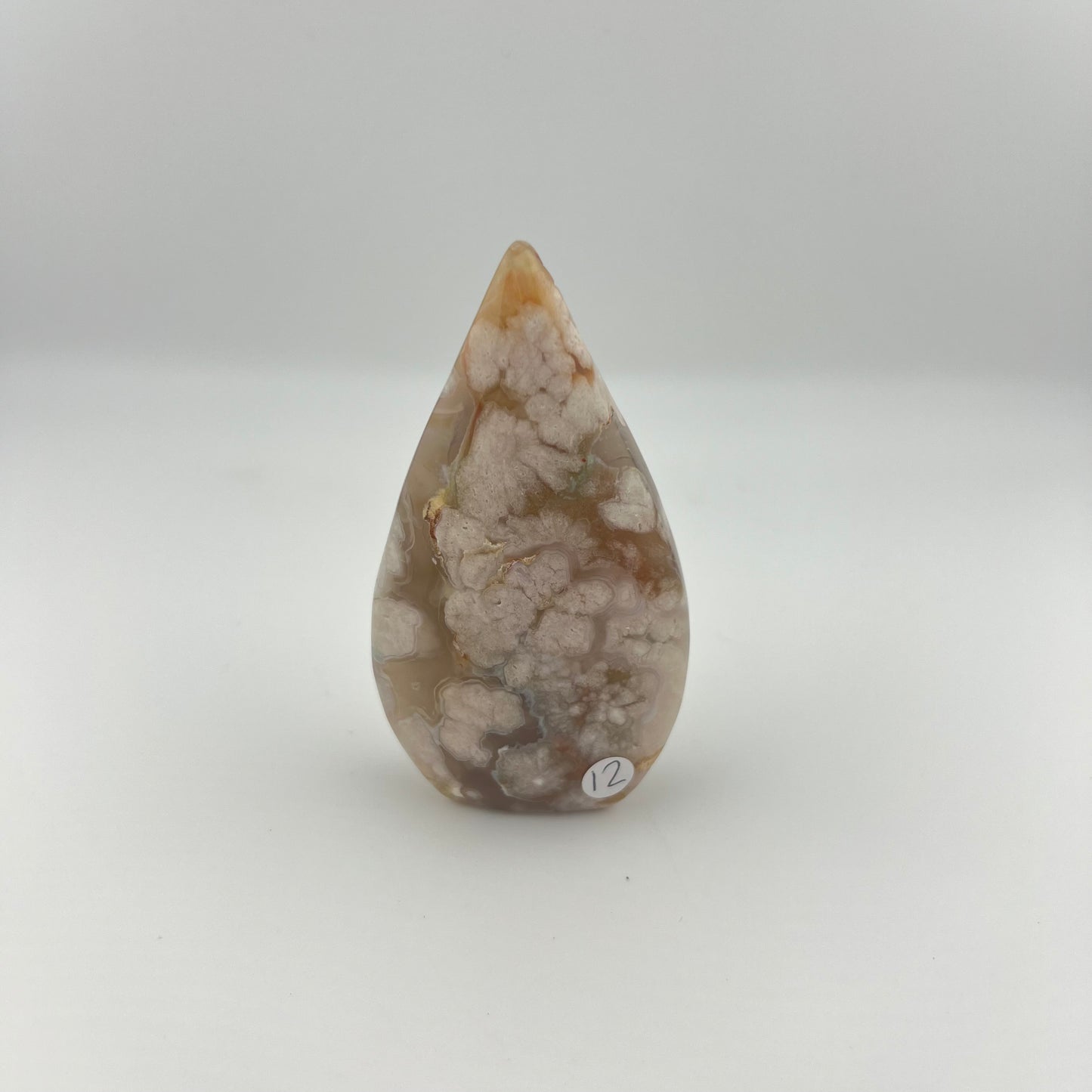 Flower Agate Teardrop