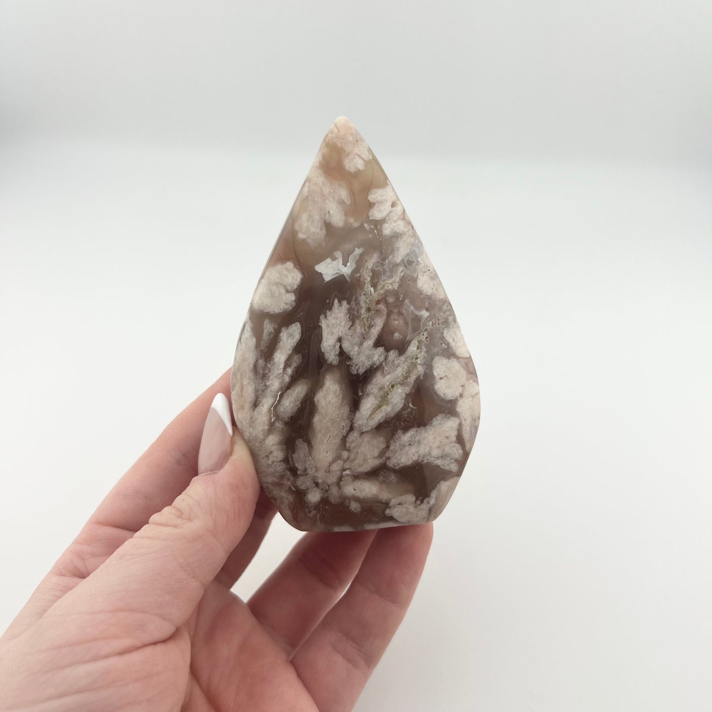 Flower Agate Teardrop