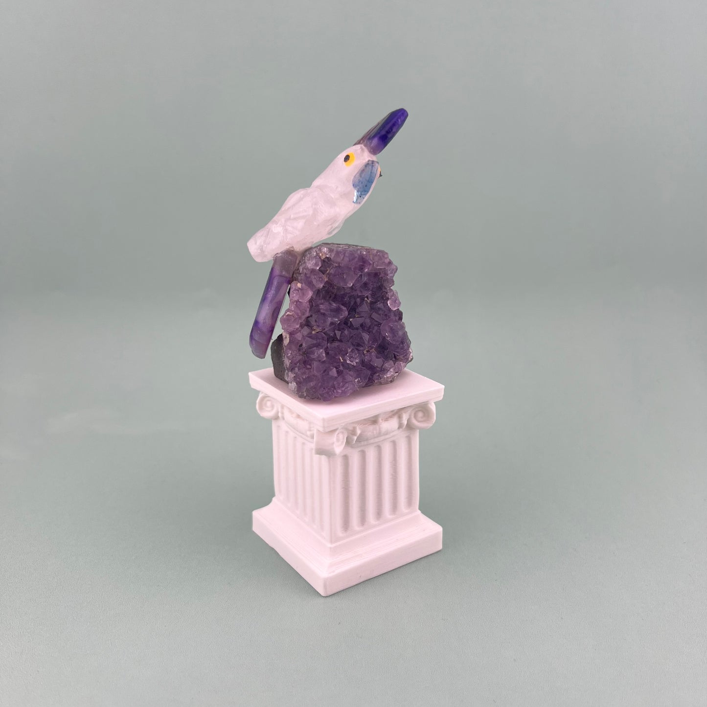 Amethyst Specimens with Parrots