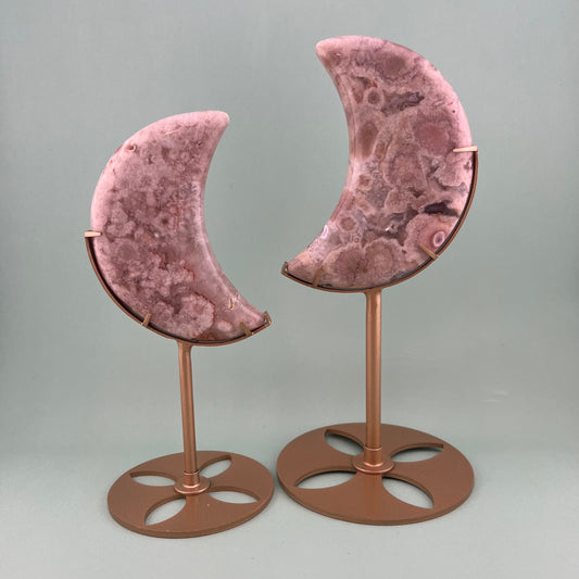 Pink Amethyst Flower Agate Moons