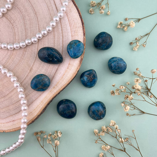 Blue Apatite Tumbles