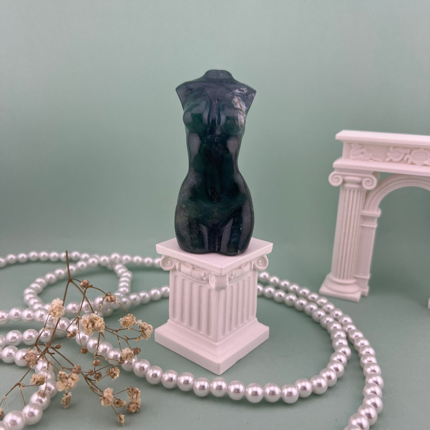 Moss Agate Goddess Body