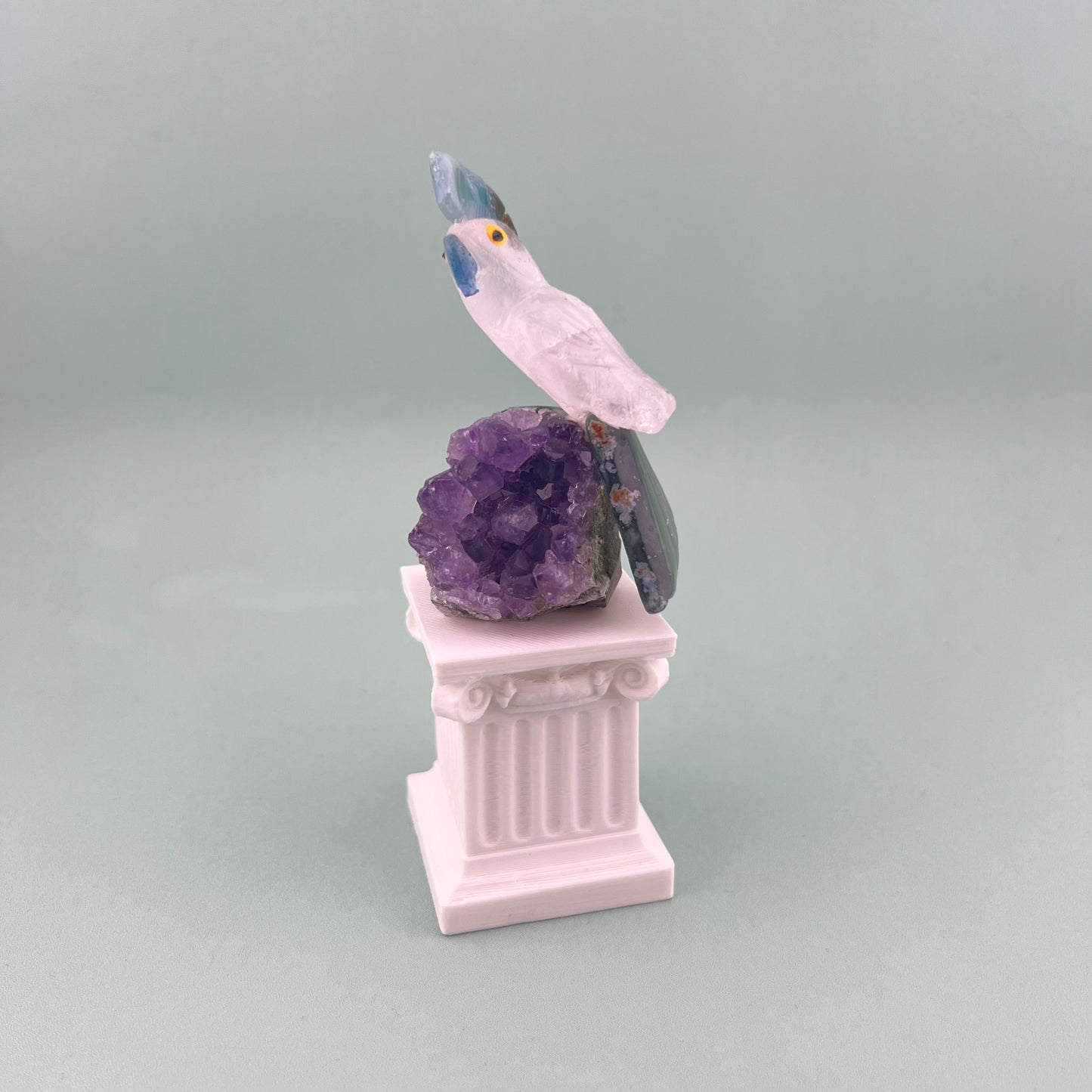 Amethyst Specimens with Parrots
