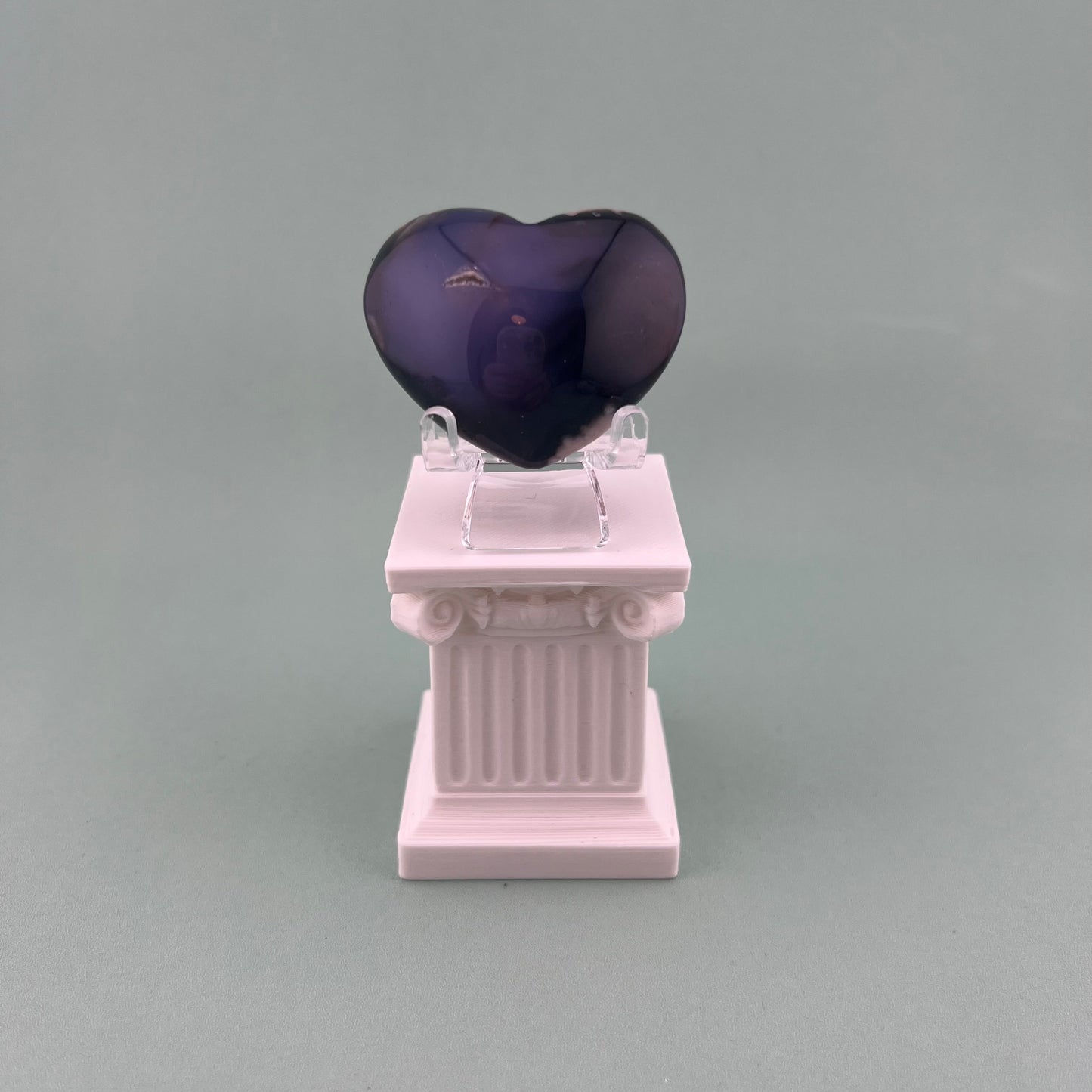 Blue Flower Agate Hearts