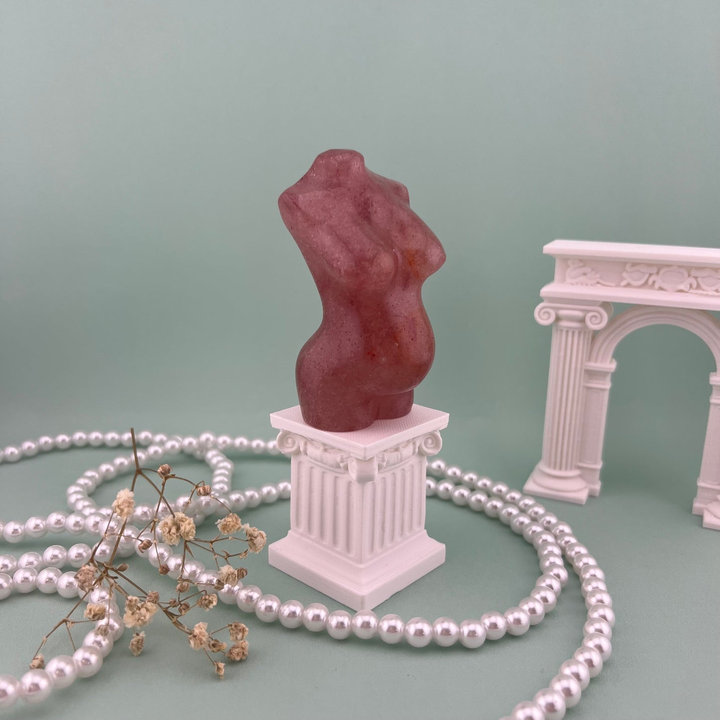 Strawberry Quartz Goddess Body with Baby Bump