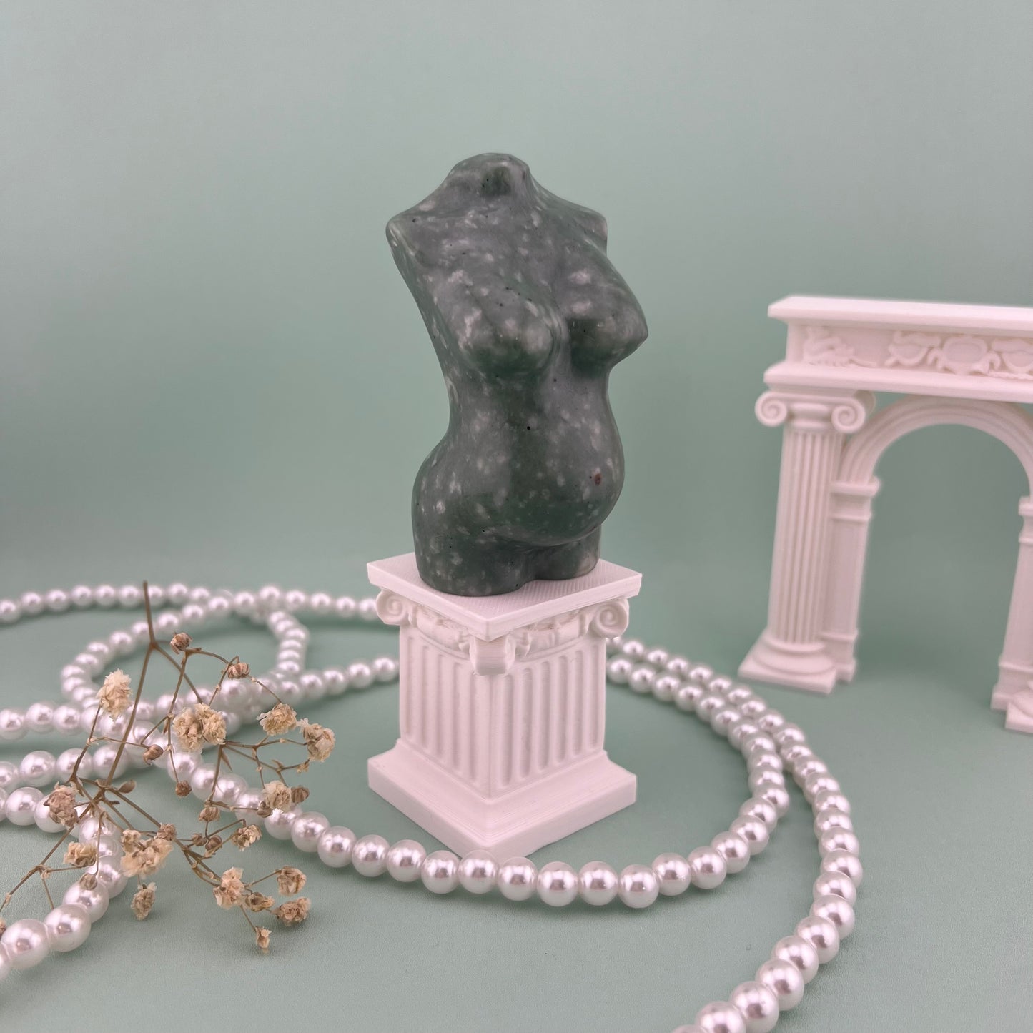 Green Jade Goddess Body with Baby Bump