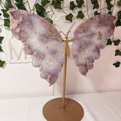 Pink Amethyst Butterfly Wings XL Size