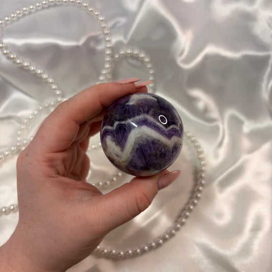 Amethyst Sphere – Piece B from PureZen Minerals, view 1