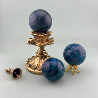 Blue Apatite Spheres from PureZen Minerals, view 1