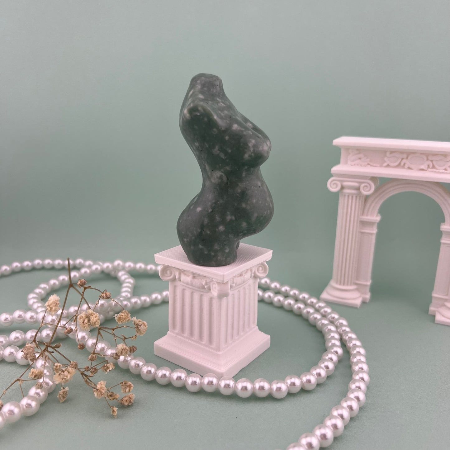 Green Jade Goddess Body with Baby Bump
