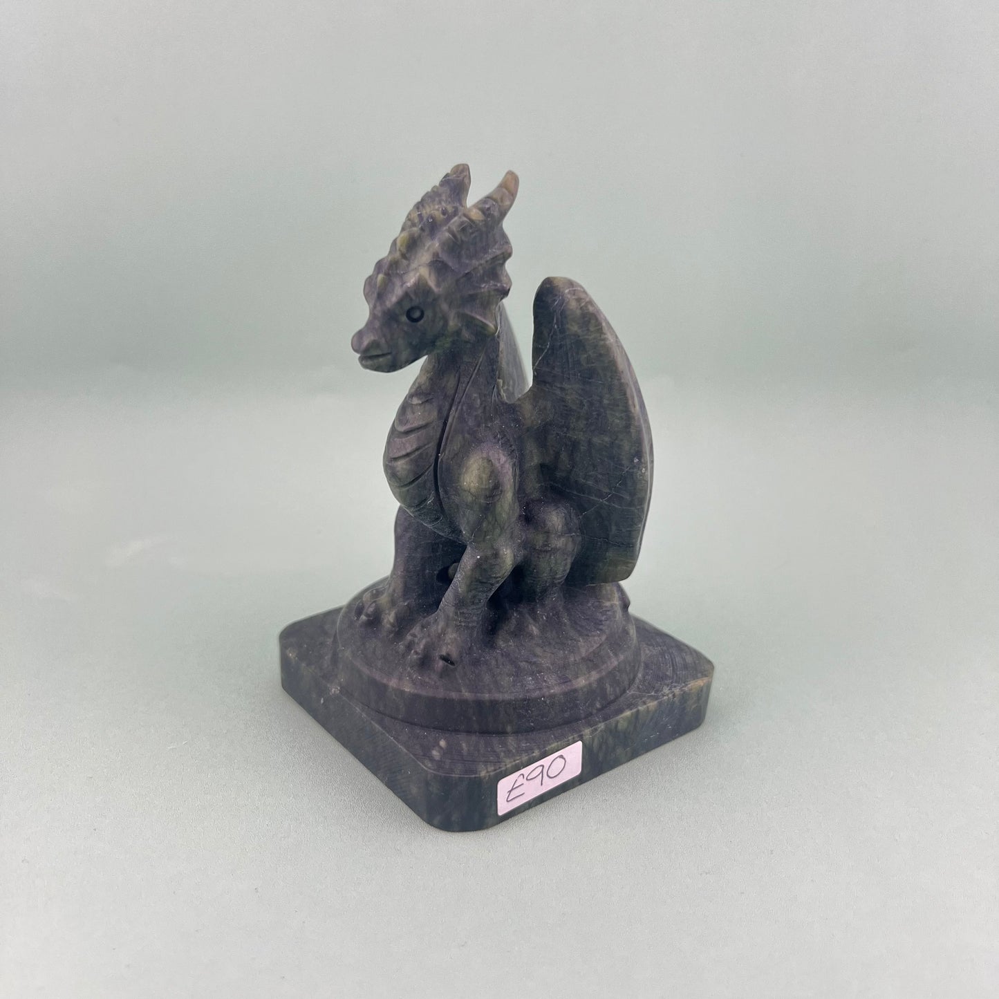 Green Jade Large Dragon Carving