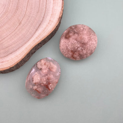 Pink Amethyst Flower Agate Palms from PureZen Minerals, view 1