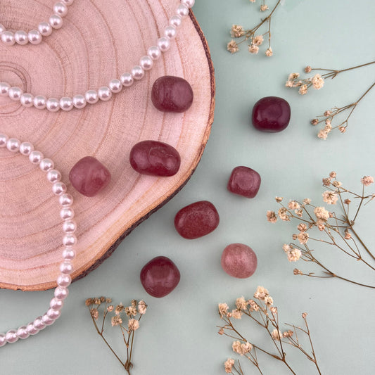 Strawberry Quartz Tumbles