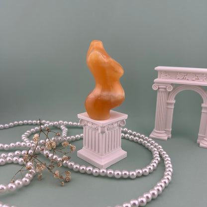 Yellow Calcite Goddess Body with Baby Bump from PureZen Minerals, view 3