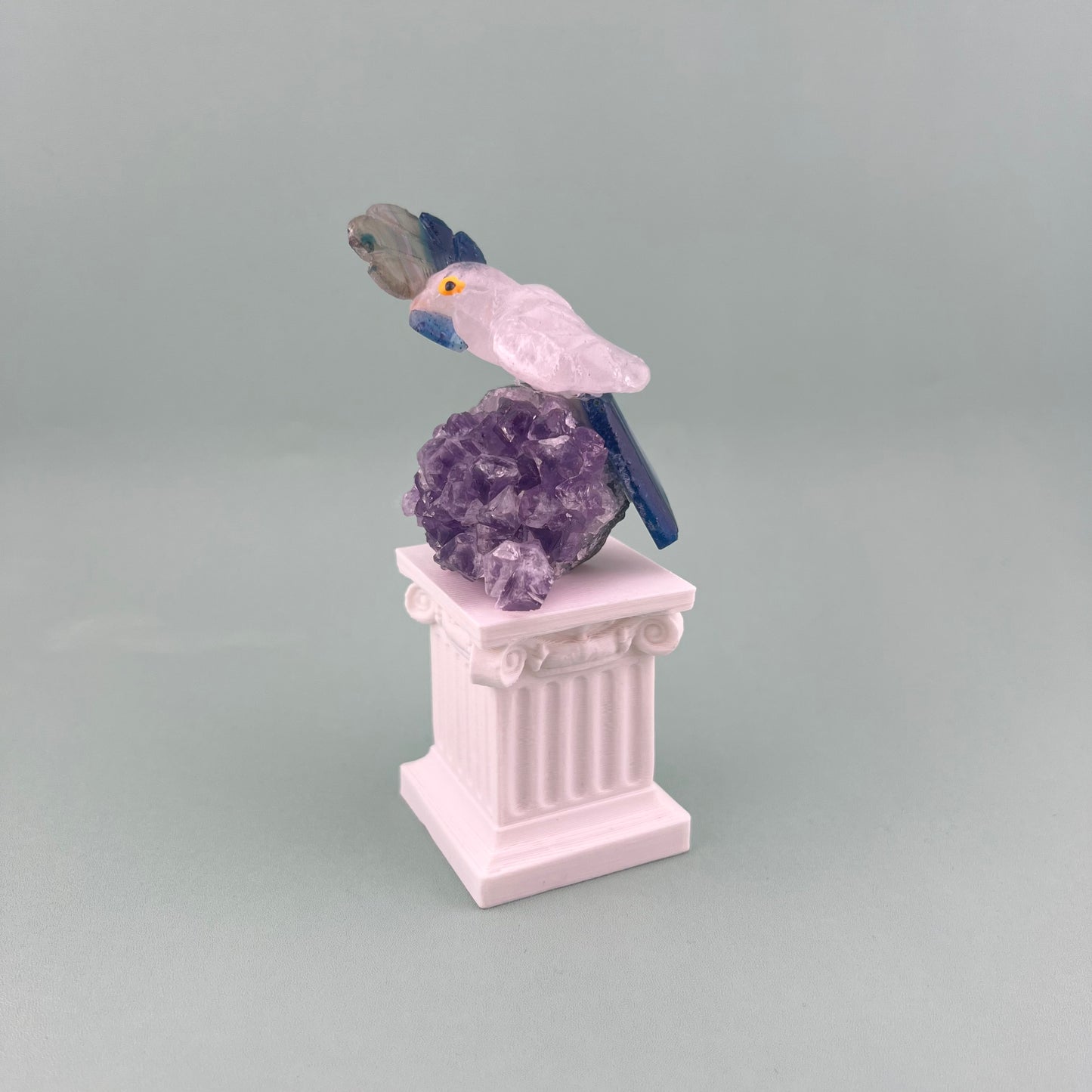 Amethyst Specimens with Parrots