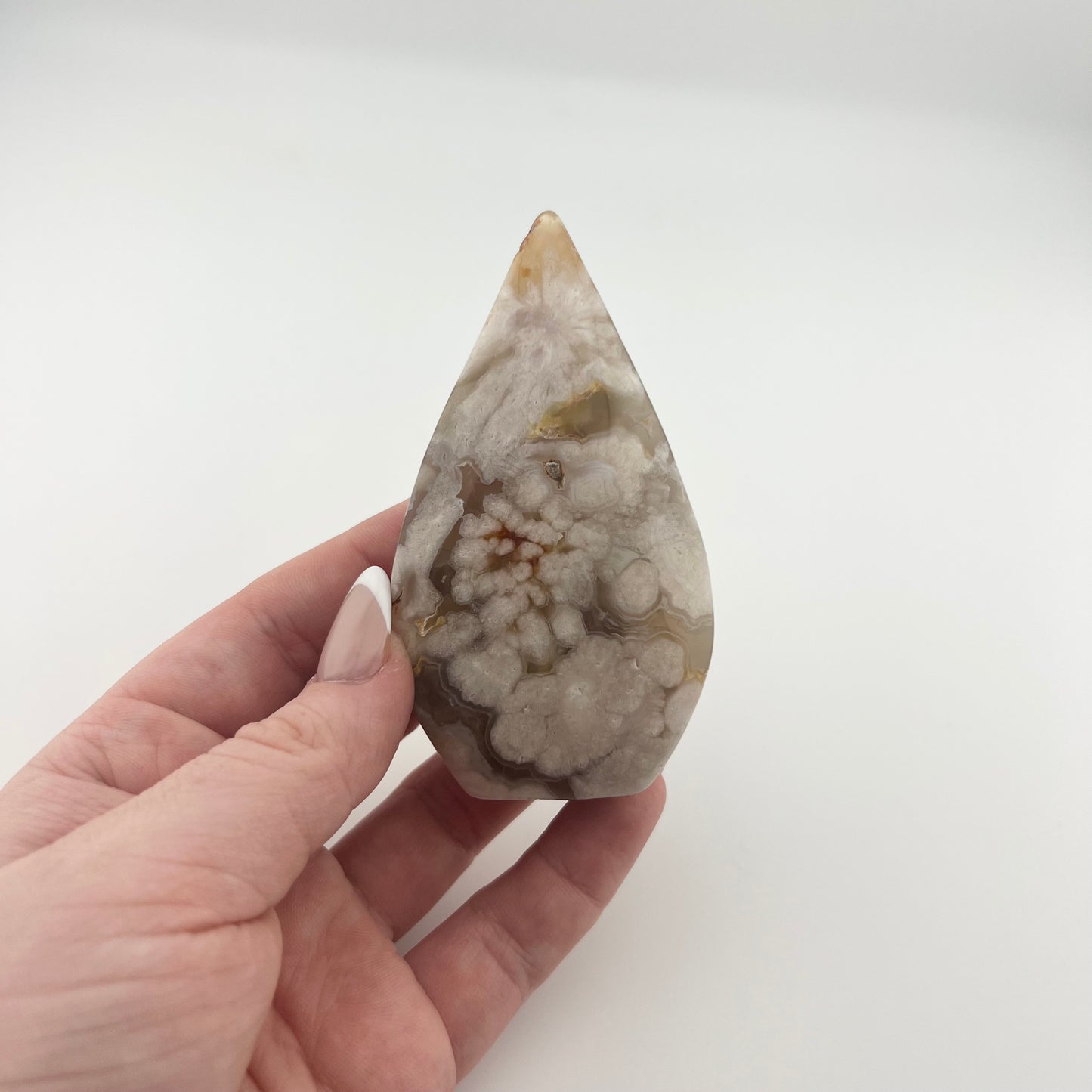 Flower Agate Teardrop
