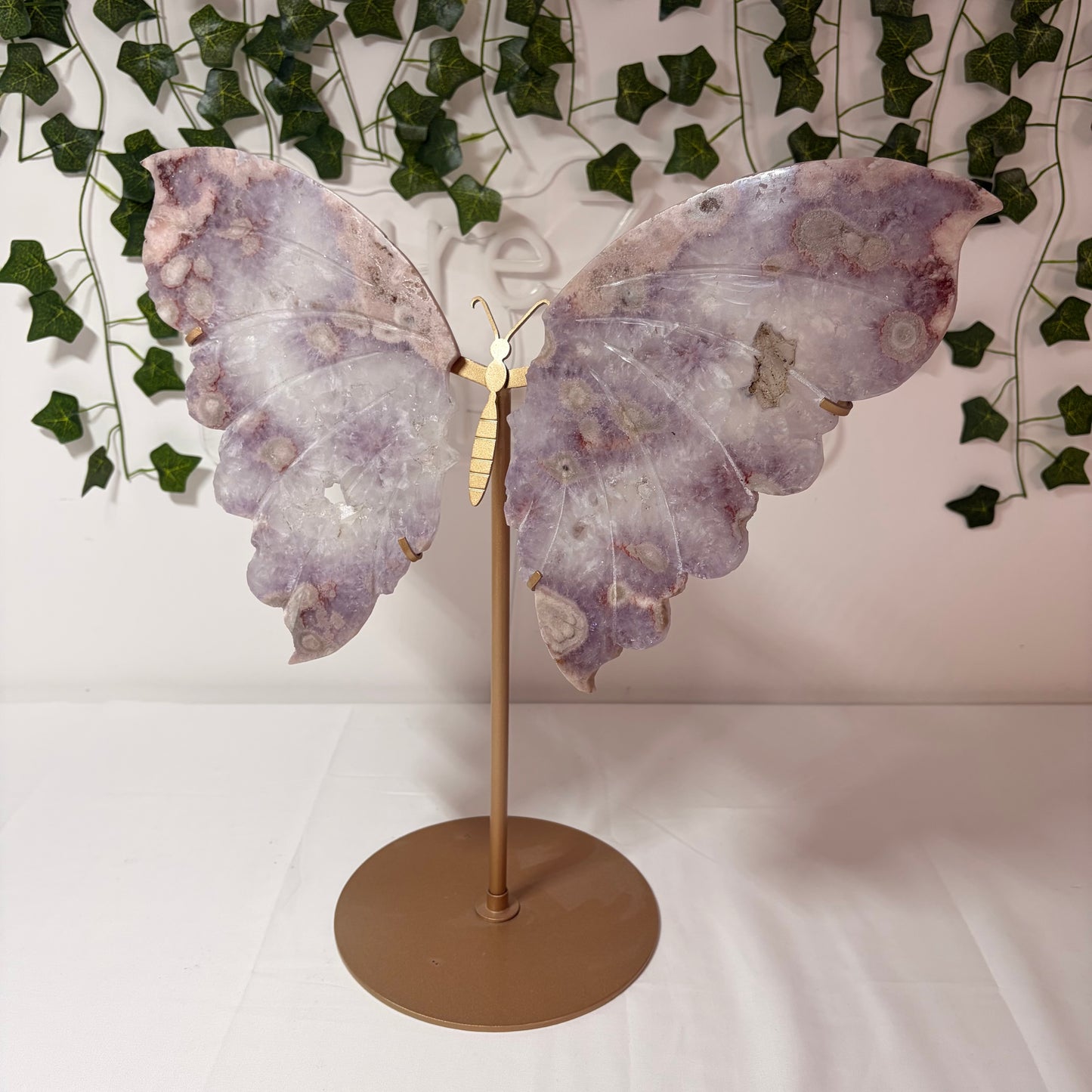Pink Amethyst Butterfly Wings XL Size